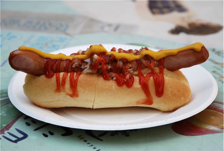 Picture Of Hot Dog On A Plate